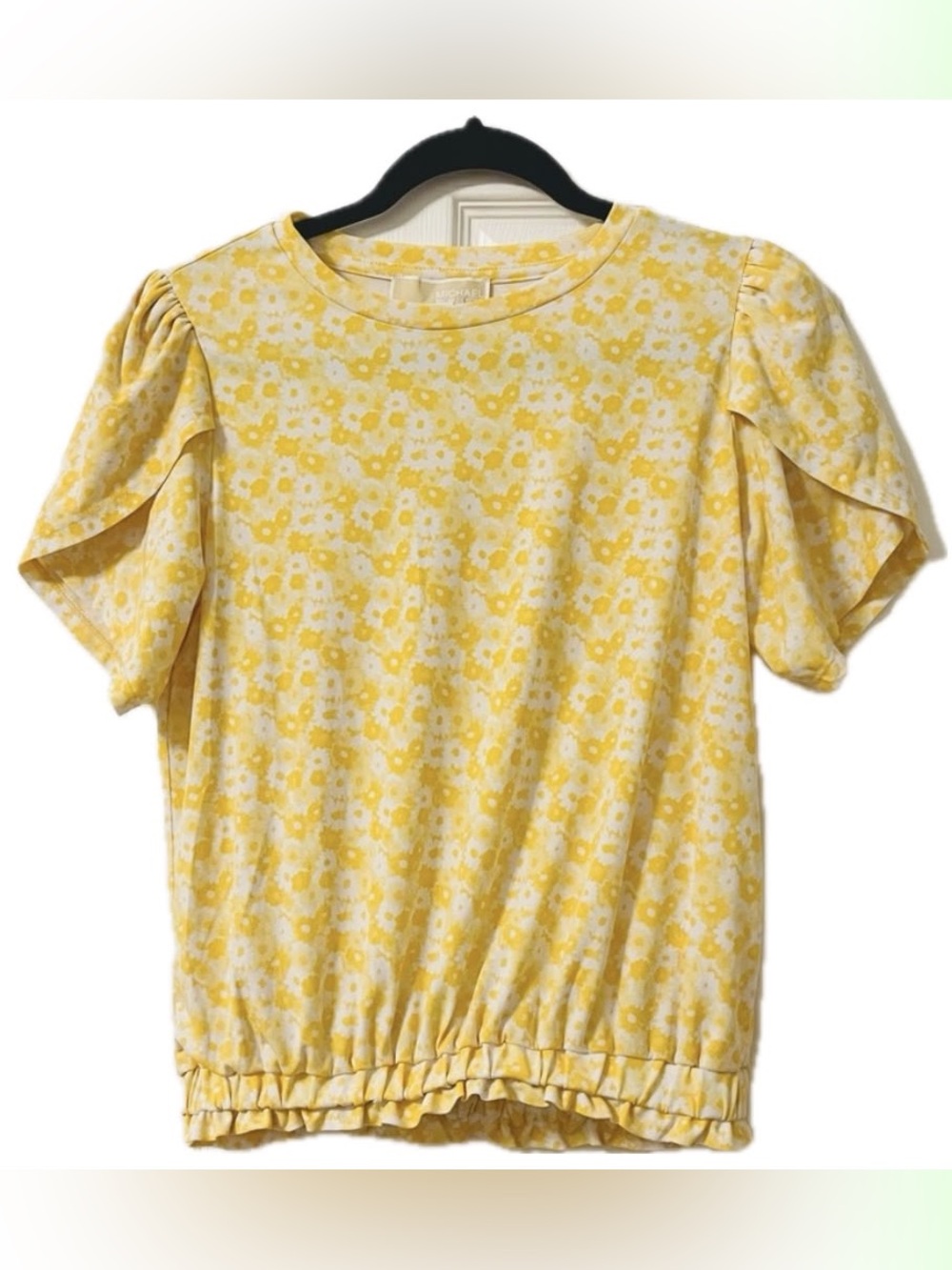 MICHAEL Michael Kors Yellow Floral Short Sleeve Tee